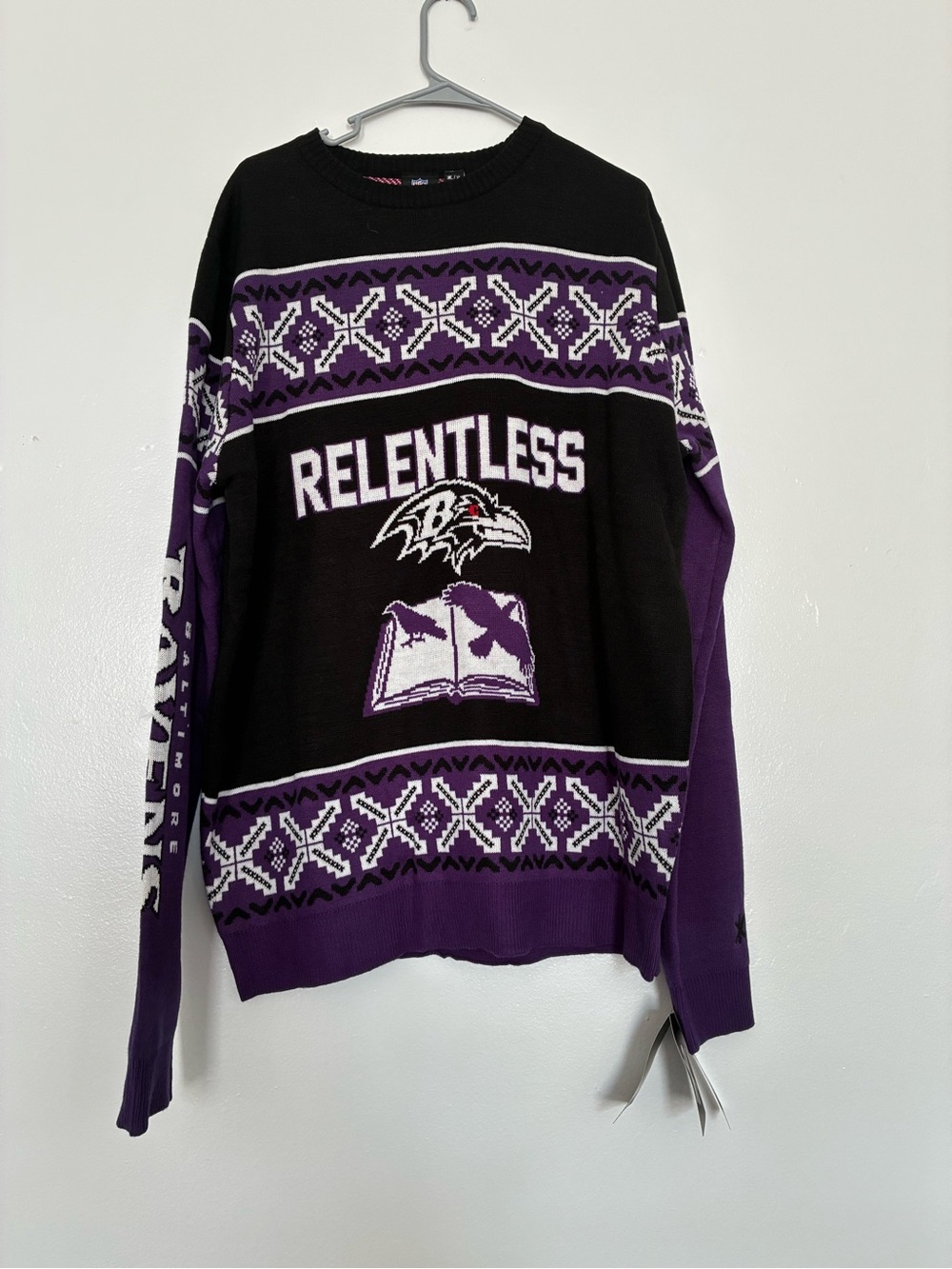 NFL Baltimore Ravens Relentless Crewneck Sweater with